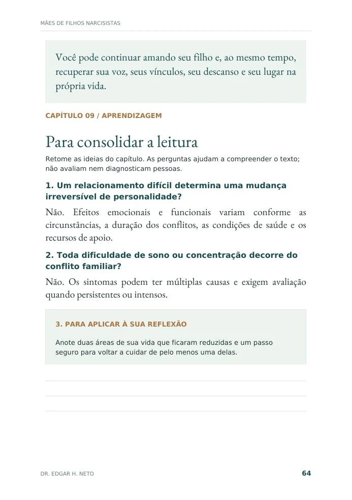Página 64 do livro: Transforme leitura em reflexão